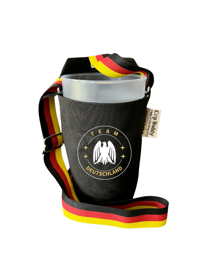 Cup Buddy® WM 2026 Getränkehalter – Hände frei im Stadion, schwarz