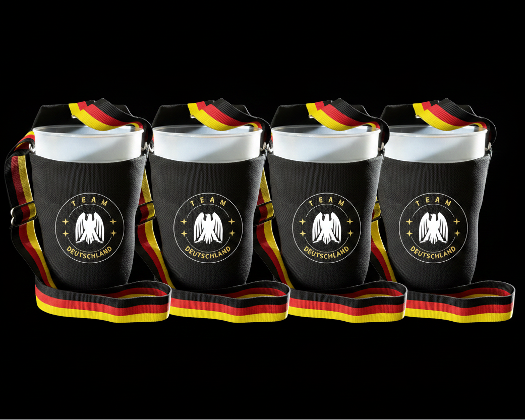 4 Cup Buddys in einer Reihe