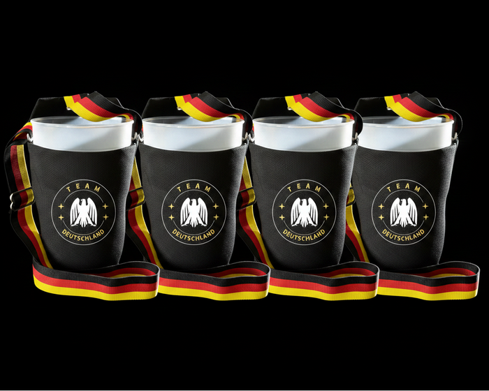 4 Cup Buddys in einer Reihe