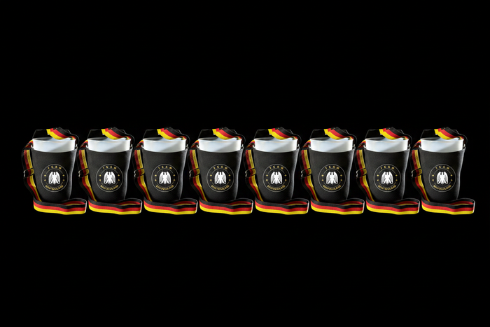 10 Cup Buddys in einer Reihe