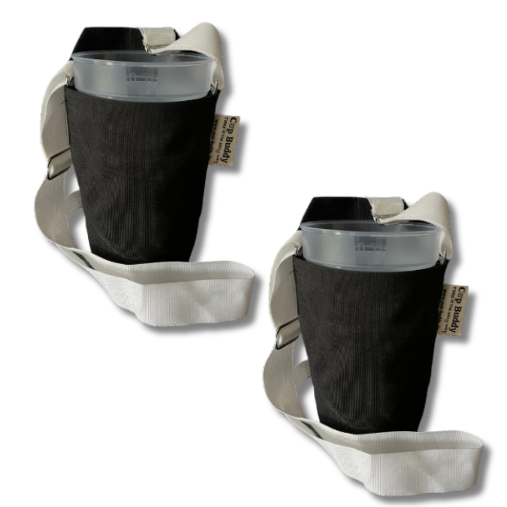 Cup Buddy® Getränketräger Starter Edition - schwarz-weiß