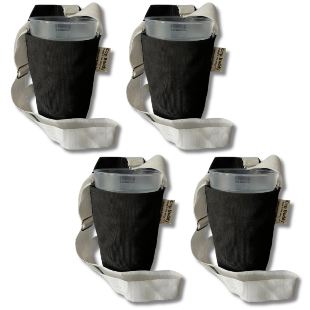 Cup Buddy® Getränketräger Starter Edition - schwarz-weiß