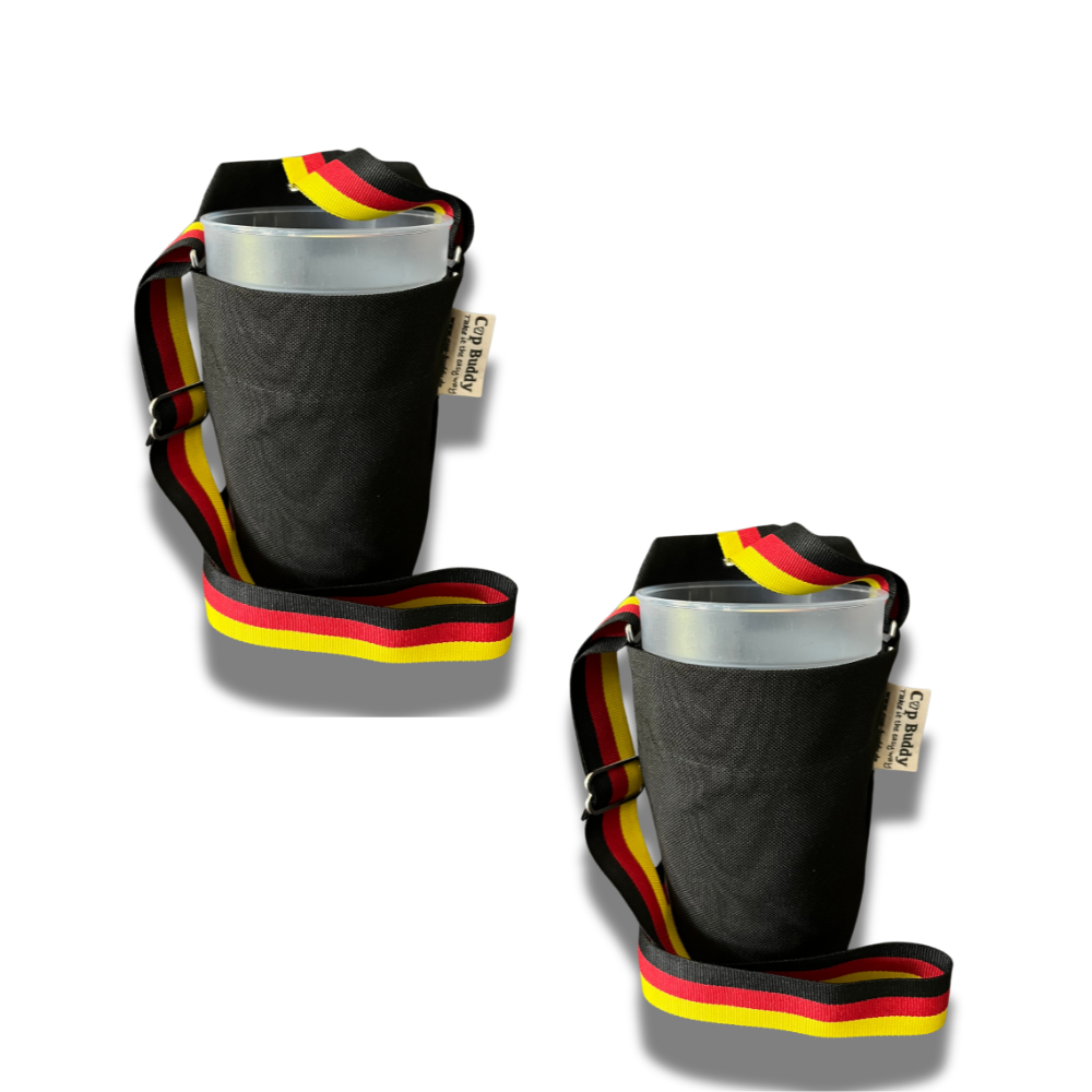 Cup Buddy® Getränketräger Starter Edition - schwarz-schwarz/rot/gold