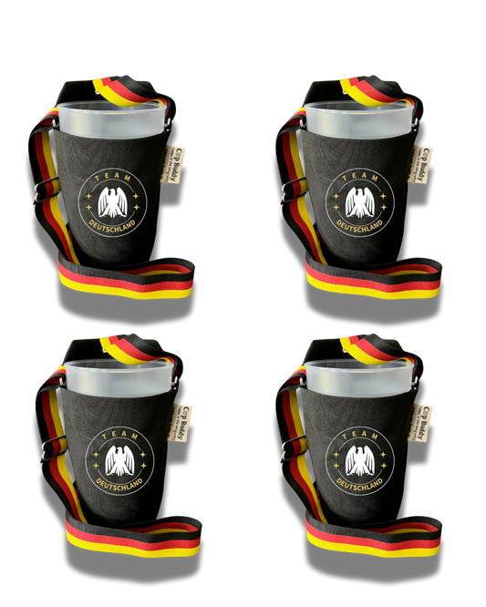 Cup Buddy® WM 2026 Getränkehalter 4er Set – Gruppe & Familie, schwarz