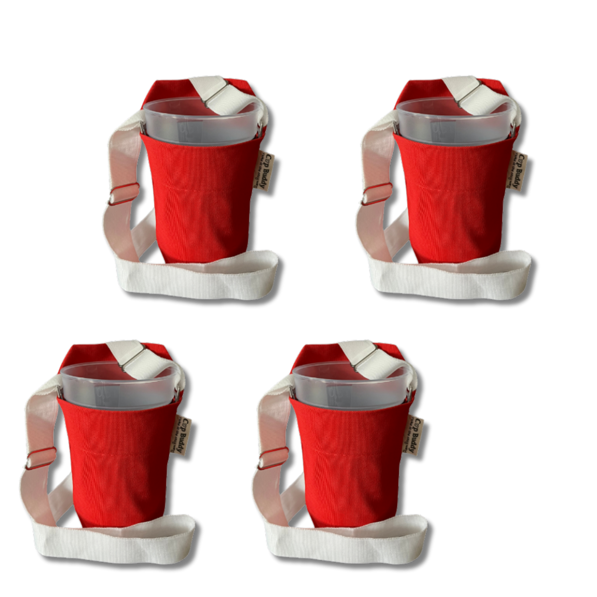 Cup Buddy® Getränketräger Starter Edition - rot-weiß