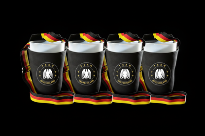 4 Cup Buddys in einer Reihe