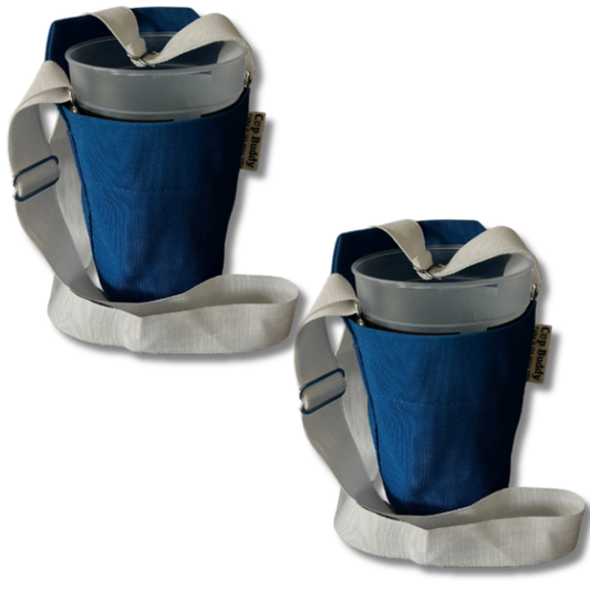 Cup Buddy® Getränketräger Starter Edition - dunkelblau-weiß