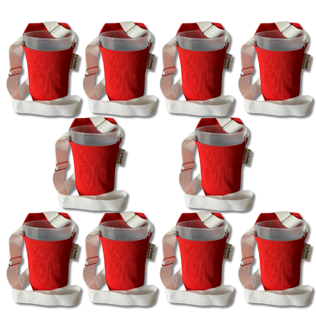 Cup Buddy® Getränketräger Starter Edition - rot-weiß