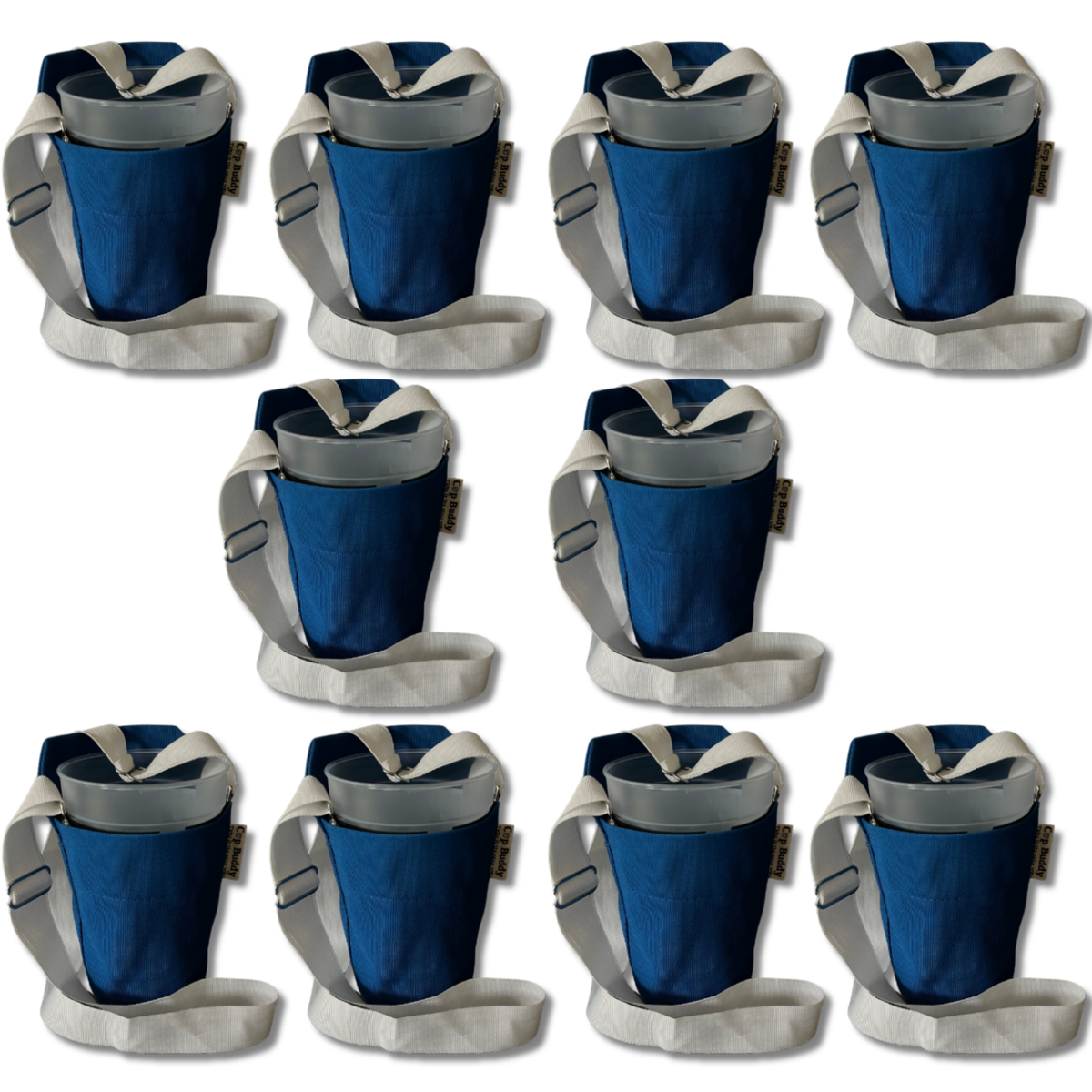 Cup Buddy® Getränketräger Starter Edition - dunkelblau-weiß