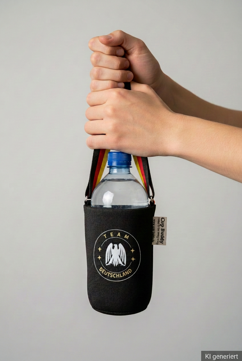 PET-Flasche mit KI-Hinweis